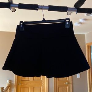 Mini black athletic skirt